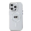 Apple iPhone 15 Pro Karl Lagerfeld IML Karl Head Metal Frame MagSafe tok (Átlátszó) – KLHMP15LHLSKIH