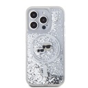 Apple iPhone 15 Pro Karl Lagerfeld Liquid Glitter Karl and Choupette Heads MagSafe tok (Átlátszó) – KLHMP15LLGKCSGH