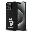 Apple iPhone 15 Pro Max Black Karl Lagerfeld Liquid Silicone Choupette NFT tok (Fekete) – KLHCP15XSNCHBCK