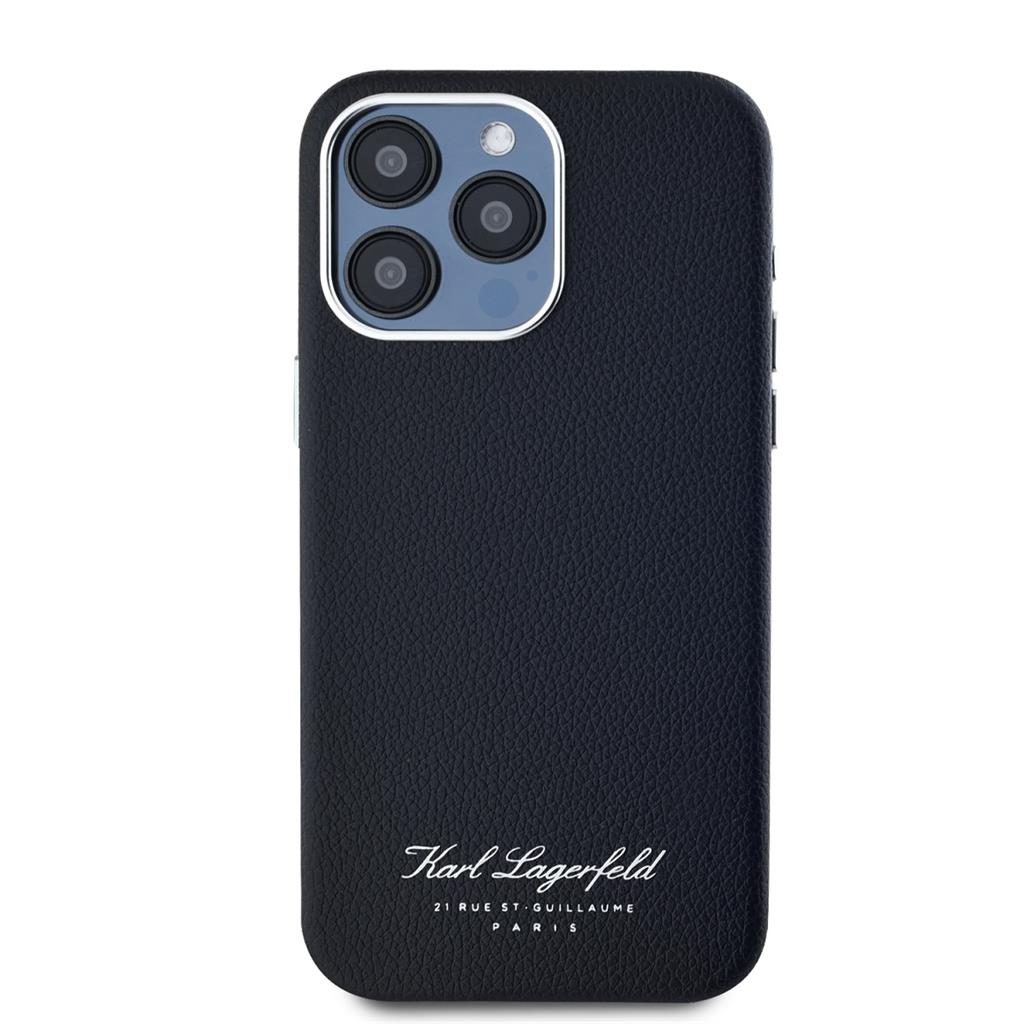 Apple iPhone 15 Pro Max Karl Lagerfeld Grained PU Hotel RSG tok (Fekete) – KLHCP15XPGWCMKHK