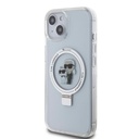 Apple iPhone 15 Karl Lagerfeld Ringstand Karl and Choupette MagSafe tok (Fehér) – KLHMP15SHMRSKCH