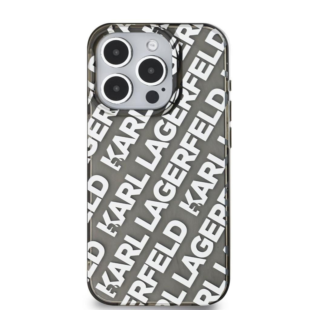 Apple iPhone 15 Pro Karl Lagerfeld IML Electroplated Repeated Logo tok (Ezüst) – KLHCP15LHKFOEMS