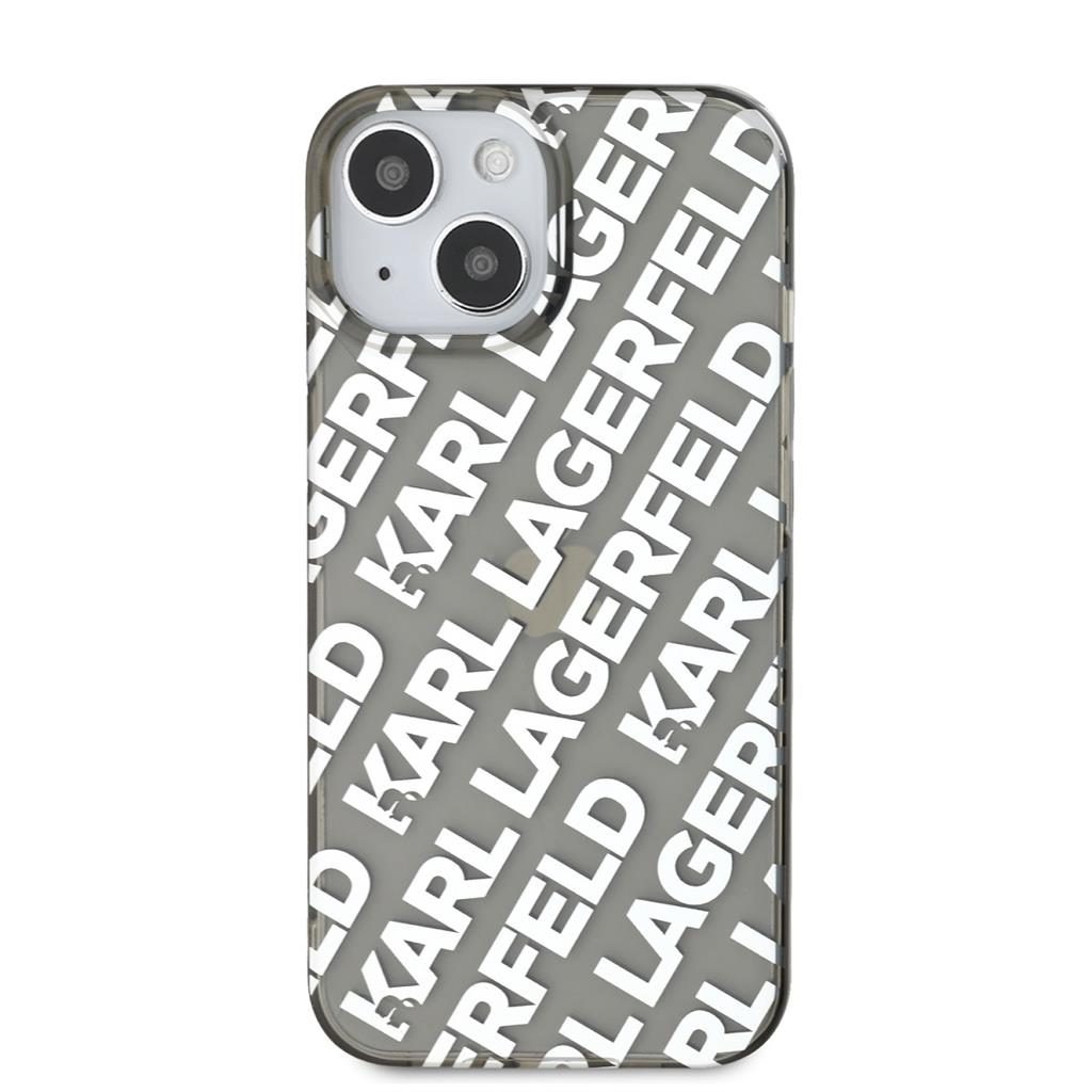 Apple iPhone 15 Karl Lagerfeld IML Electroplated Repeated Logo tok (Ezüst) – KLHCP15SHKFOEMS