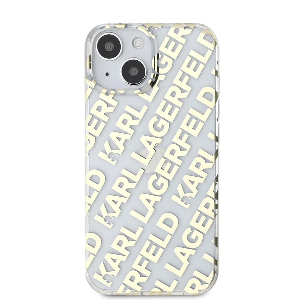 Apple iPhone 15 Karl Lagerfeld IML Electroplated Repeated Logo tok (Arany) – KLHCP15SHKFOEMD