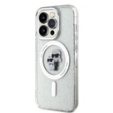 Apple iPhone 15 Pro Karl Lagerfeld IML Glitter Karl and Choupette MagSafe tok (Átlátszó) – KLHMP15LHGKCNOT