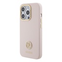 Apple iPhone 15 Pro Guess Liquid Silicone 4G Metal Logo tok (Rózsaszín) - GUHCP15LM4DGPP