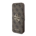 Apple iPhone 15 Pro Max Guess PU Leather 4G Metal Logo könyvtok (Barna) - GUBKP15X4GMGBR