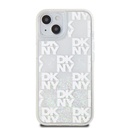 Apple iPhone 15 DKNY Liquid Glitter Checkered Pattern hátlap tok (Áltlátszó - DKHCP15SLCPEPT)