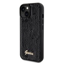Apple iPhone 15 Guess Sequin Script Logo tok (Fekete) - GUHCP15SPSFDGSK
