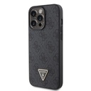 Apple iPhone 15 Pro Max Guess PU 4G Strass Triangle tok (Fekete) - GUHCP15XP4TDPK