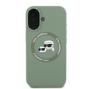 Apple iPhone 16 Karl Lagerfeld Liquid Silicone K&CH Heads MagSafe tok (Khaki) – KLHMP16SSKCHTCA