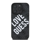 Apple iPhone 16 Pro Max Guess PU Leather 4G Big Love Logo MagSafe tok (Fekete) - GUHMP16XP4PLGWK