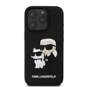 Apple iPhone 16 Pro Karl Lagerfeld 3D Karl & Choupette tok (Fekete) – KLHCP16L3DRKCNK