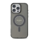Apple iPhone 16 Pro Max Guess IML Rhinestones Ring MagSafe tok (Fekete) - GUHMP16XPFTDTEK