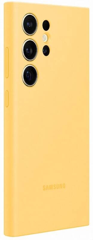 Samsung Galaxy S24 Ultra Silicone Cover tok szíjjal (Sárga)