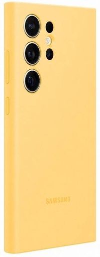 Samsung Galaxy S24 Ultra Silicone Cover tok szíjjal (Sárga)