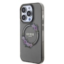 Apple iPhone 15 Pro Max Guess Flowers Ring MagSafe tok (Fekete) - GUHMP15XHFWFCK