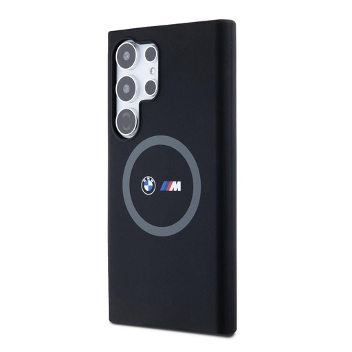Samsung Galaxy S24 Ultra BMW M Printed Round MagSafe szilikon tok (Fekete) - BMHMS24L23SROK