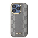 Apple iPhone 15 Pro DKNY PU Leather Checkered Pattern Magsafe hátlap tok (Bézs - DKHMP15LPCPVSLE)