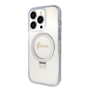Apple iPhone 15 Pro Max Guess IML Ring Stand Glitter MagSafe tok (Átlátszó) - GUHMP15XHRSGSD