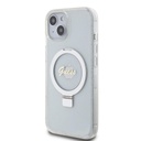 Apple iPhone 15 Guess IML Ring Stand Glitter MagSafe tok (Átlátszó) - GUHMP15SHRSGSD