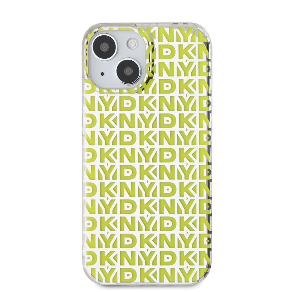 Apple iPhone 15 DKNY PC/TPU Repeat Pattern hátlap tok (Sárga - DKHCP15SHOPECY)