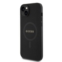 Apple iPhone 15 Guess PU Saffiano MagSafe tok (Fekete) - GUHMP15SPSAHMCK