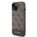 Apple iPhone 15 Guess PU 4G Stripe MagSafe tok (Barna) - GUHMP15SG4GLBR