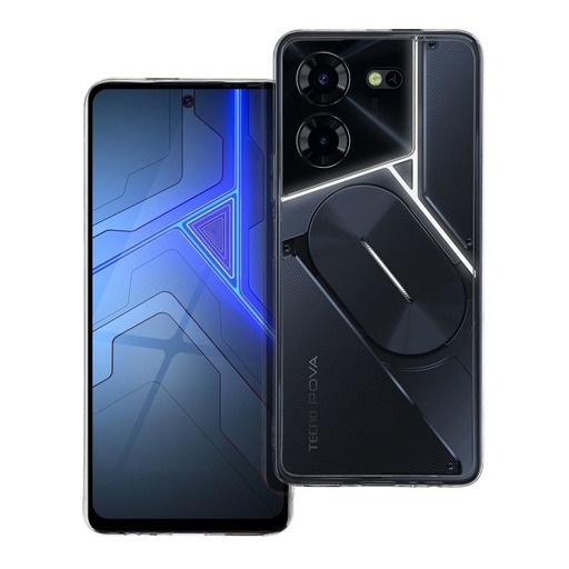 Tecno Pova 5 Pro 2 mm vékony szilikon hátlap tok Átlátszó