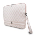DKNY PU Leather Checkered Pattern and Stripe Laptop tok 13" - 14" (Rózsaszín - DKCS14PVSHLP)