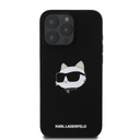 Apple iPhone 16 Pro Karl Lagerfeld Liquid Silicone Choupette Head MagSafe tok (Fekete) – KLHMP16LSCHPPLK