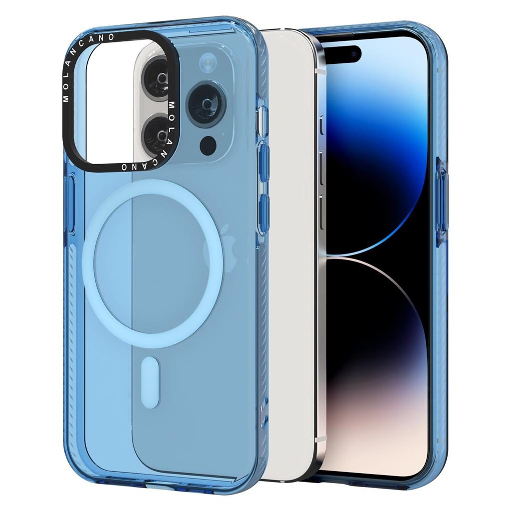 Apple iPhone 16 Pro Max MOLAN CANO rainbow TPU magsafe hátlap tok (Kék)