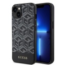 Apple iPhone 15 Guess PU G Cube MagSafe tok (Fekete) - GUHMP15SHGCFSEK