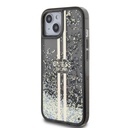 Apple iPhone 15 Guess Liquid Glitter Gold Stripe tok (Fekete) - GUHCP15SLFCSEGK