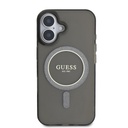 Apple iPhone 16 Guess IML Glitter Ring MagSafe tok (Fekete) - GUHMP16SHFGEREK