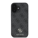 Apple iPhone 16 Guess PU 4G Small Metal Logo MagSafe tok (Szürke) - GUHMP16SP4SM4MK