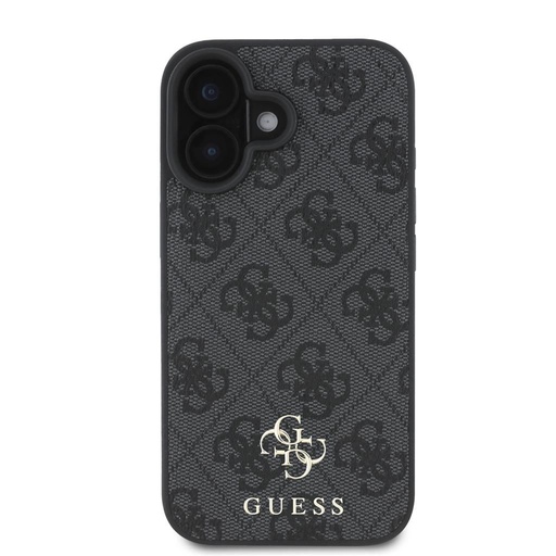 Apple iPhone 16 Guess PU 4G Small Metal Logo MagSafe tok (Szürke) - GUHMP16SP4SM4MK