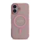 Apple iPhone 16 Guess IML Glitter Ring MagSafe tok (Rózsaszín) - GUHMP16SHFGEREP