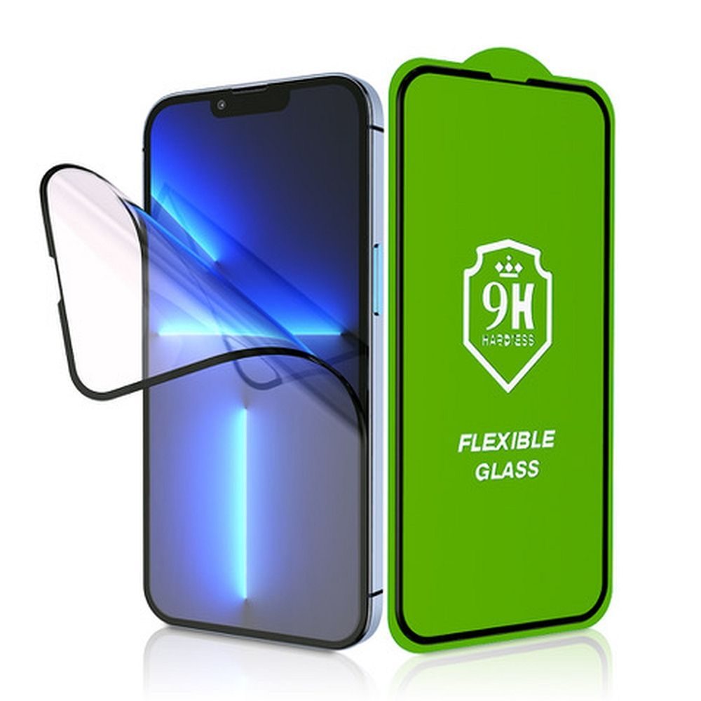 Samsung Galaxy A16 4G / Galaxy A16 5G 5D flexibilis hybrid üvegfólia (Átlátszó (fekete peremmel) )