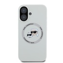 Apple iPhone 16 Karl Lagerfeld Liquid Silicone K&CH Heads MagSafe tok (Bézs) – KLHMP16SSKCHTCE