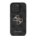 Apple iPhone 16 Pro Max Guess PU 4G Metal Logo tok (Szürke) - GUHCP16X4GMGGR
