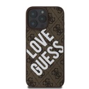 Apple iPhone 16 Pro Max Guess PU Leather 4G Big Love Logo MagSafe tok (Barna) - GUHMP16XP4PLGWW