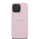 Apple iPhone 16 Pro Max Guess PU Grained Classic Logo MagSafe tok (Rózsaszín) - GUHMP16XPGHSMMP