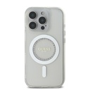 Apple iPhone 16 Pro Guess IML Rhinestones Ring MagSafe tok (Fehér) - GUHMP16LPFTDTEH