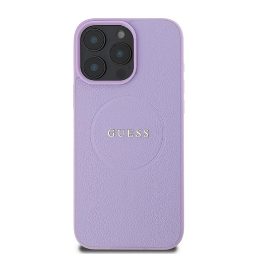 Apple iPhone 16 Pro Max Guess PU Grained Classic Logo MagSafe tok (Lila) - GUHMP16XPGHSMMU