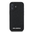 Apple iPhone 16 Karl Lagerfeld PU Quilted Pattern tok (Fekete) – KLHCP16SPQKPMK