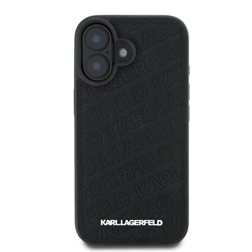 Apple iPhone 16 Karl Lagerfeld PU Quilted Pattern tok (Fekete) – KLHCP16SPQKPMK