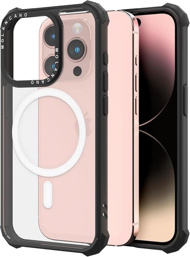 Apple iPhone 16 Plus MOLAN CANO HN7 Magsafe strapabíró hátlap tok (Fekete)