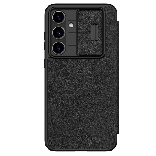 Samsung Galaxy S24 Nillkin Qin pro kameravédős notesz tok (Fekete)