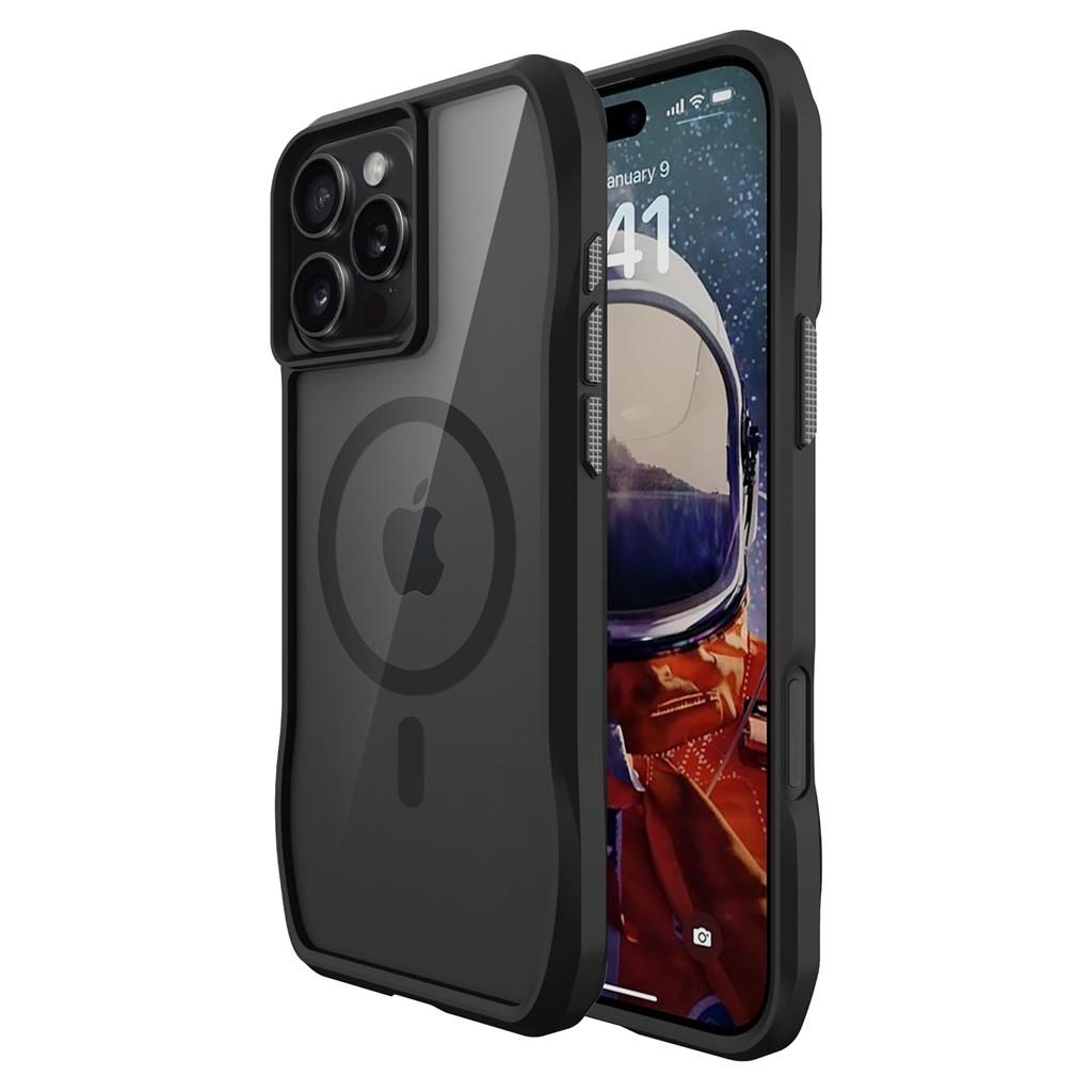 Apple iPhone 16 Pro Max TOKO Octagon magsafe hátlap tok (Fekete)